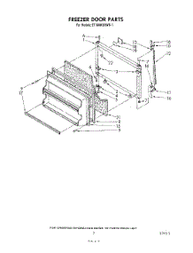 06 - Freezer Door parts for Whirlpool Refrigerator ET18NKXRWR1 from AppliancePartsPros.com