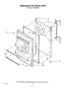 08 - Refrigerator Door , Not Illustrated parts for Whirlpool Refrigerator ET18NKXRWR1 from AppliancePartsPros.com