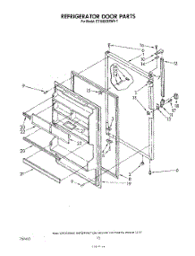 08 - Refrigerator Door , Not Illustrated parts for Whirlpool Refrigerator ET18NKXRWR2 from AppliancePartsPros.com