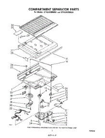 04 - Compartment Separator parts for Whirlpool Refrigerator ET18JKXMWRA from AppliancePartsPros.com