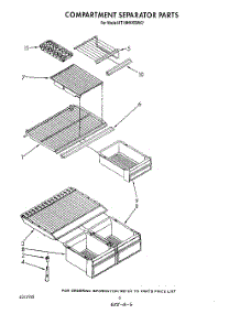 05 - Compartment Separator parts for Whirlpool Refrigerator ET18NKXSW07 from AppliancePartsPros.com