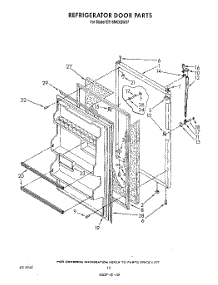 08 - Refrigerator Door, Lit / Optional parts for Whirlpool Refrigerator ET18NKXSW07 from AppliancePartsPros.com
