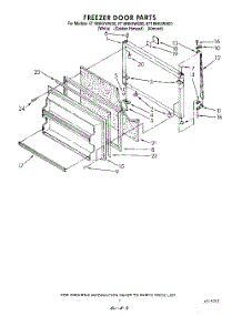 06 - Freezer Door parts for Whirlpool Refrigerator ET18NKXWG00 from AppliancePartsPros.com