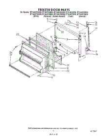 06 - Freezer Door parts for Whirlpool Refrigerator ET18JKYSN09 from AppliancePartsPros.com
