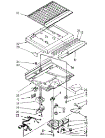Compartment Separator parts for Whirlpool Refrigerator ET18NKXSM05 from AppliancePartsPros.com