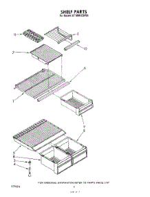05 - Shelf parts for Whirlpool Refrigerator ET18NKXSW00 from AppliancePartsPros.com