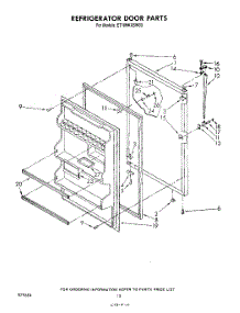08 - Refrigerator Door , Not Illustrated parts for Whirlpool Refrigerator ET18NKXSW00 from AppliancePartsPros.com
