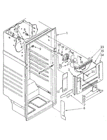 Liner parts for Whirlpool Refrigerator ET18JKYSG03 from AppliancePartsPros.com