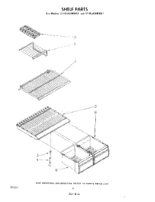 05 - Shelf parts for Whirlpool Refrigerator ET18JKXMWR7 from AppliancePartsPros.com