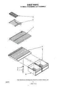 05 - Shelf parts for Whirlpool Refrigerator ET18JKXMWR3 from AppliancePartsPros.com