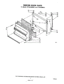 06 - Freezer Door parts for Whirlpool Refrigerator ET18JKXMWR3 from AppliancePartsPros.com