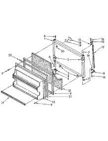 Freezer Door parts for Whirlpool Refrigerator ET18NKXSG05 from AppliancePartsPros.com