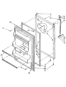 Refrigerator Door parts for Whirlpool Refrigerator ET18NKXSG05 from AppliancePartsPros.com