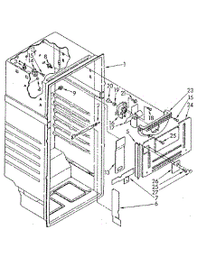 Liner parts for Whirlpool Refrigerator ET18JKYSN01 from AppliancePartsPros.com