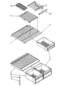 Shelf parts for Whirlpool Refrigerator ET18NKXSN02 from AppliancePartsPros.com