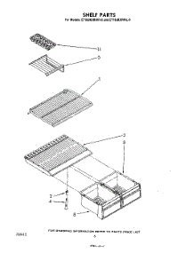 05 - Shelf parts for Whirlpool Refrigerator ET18JKXRWR0 from AppliancePartsPros.com
