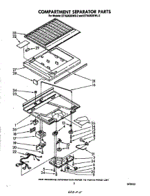 Compartment Separator parts for Whirlpool Refrigerator ET18JKXRW2 from AppliancePartsPros.com