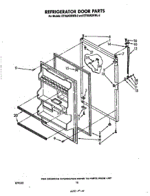 Refrigerator Door parts for Whirlpool Refrigerator ET18JKXRW2 from AppliancePartsPros.com