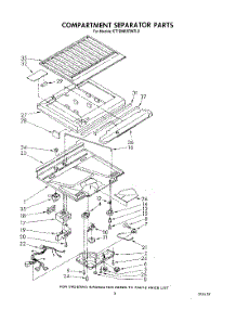 04 - Compartment Separator parts for Whirlpool Refrigerator ET18NKXRWR0 from AppliancePartsPros.com