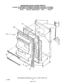 08 - Refrigerator Door , Lit / Optional parts for Whirlpool Refrigerator ET18JKYSG09 from AppliancePartsPros.com