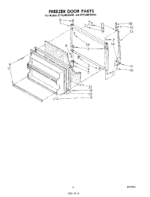 06 - Freezer Door parts for Whirlpool Refrigerator ET18JMYSN05 from AppliancePartsPros.com