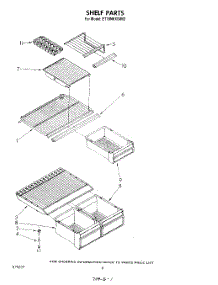 05 - Shelf parts for Whirlpool Refrigerator ET18NKXSW03 from AppliancePartsPros.com