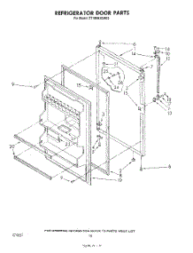 08 - Refrigerator Door , Lit / Optional parts for Whirlpool Refrigerator ET18NKXSW03 from AppliancePartsPros.com