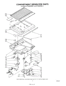 04 - Compartment Separator parts for Whirlpool Refrigerator ET18JKXRWR1 from AppliancePartsPros.com