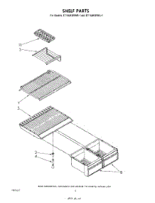 05 - Shelf parts for Whirlpool Refrigerator ET18JKXRWR1 from AppliancePartsPros.com