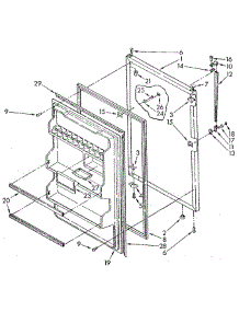 Refrigerator Door parts for Whirlpool Refrigerator ET18JKXSF05 from AppliancePartsPros.com