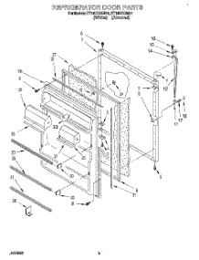 07 - Refrigerator Door, Lit / Optional parts for Whirlpool Refrigerator ET18LKXAN01 from AppliancePartsPros.com