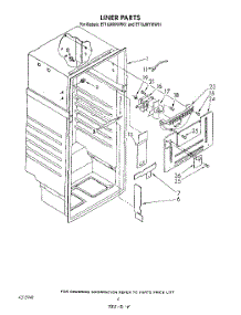 03 - Liner parts for Whirlpool Refrigerator ET18JMYWM01 from AppliancePartsPros.com