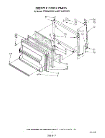 06 - Freezer Door parts for Whirlpool Refrigerator ET18JMYWM01 from AppliancePartsPros.com