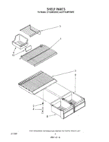 05 - Shelf parts for Whirlpool Refrigerator ET18JMYSN0C from AppliancePartsPros.com
