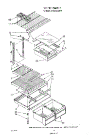 05 - Shelf parts for Whirlpool Refrigerator ET18HKXSW10 from AppliancePartsPros.com