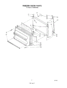 06 - Freezer Door parts for Whirlpool Refrigerator ET18HKXSW02 from AppliancePartsPros.com