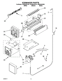 12 - Icemaker Parts, Parts Not Illustrated parts for Whirlpool Refrigerator GD5SHAXLB01 from AppliancePartsPros.com