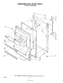 08 - Refrigerator Door , Lit / Optional parts for Whirlpool Refrigerator ET18HKXSW02 from AppliancePartsPros.com
