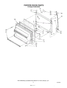 06 - Freezer Door parts for Whirlpool Refrigerator ET18HKXSW0A from AppliancePartsPros.com