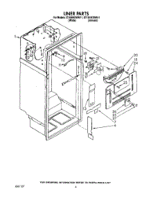 03 - Liner parts for Whirlpool Refrigerator ET18HKXWW11 from AppliancePartsPros.com