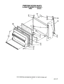 06 - Freezer Door parts for Whirlpool Refrigerator ET18HKXWW11 from AppliancePartsPros.com
