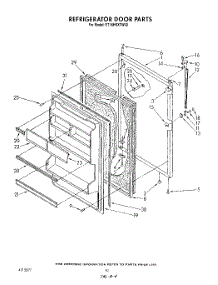 08 - Refrigerator Door , Lit / Optional parts for Whirlpool Refrigerator ET18HKXTG02 from AppliancePartsPros.com
