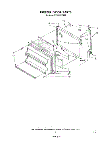 06 - Freezer Door parts for Whirlpool Refrigerator ET18HKXTW00 from AppliancePartsPros.com