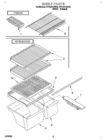 05 - Shelf, Lit / Optional parts for Whirlpool Refrigerator ET18JKXDW03 from AppliancePartsPros.com