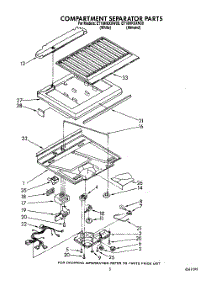 04 - Compartment Separator parts for Whirlpool Refrigerator ET18HKXXW00 from AppliancePartsPros.com