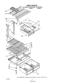05 - Shelf parts for Whirlpool Refrigerator ET18HKXSW20 from AppliancePartsPros.com