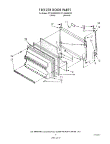 06 - Freezer Door parts for Whirlpool Refrigerator ET18HKXSW20 from AppliancePartsPros.com