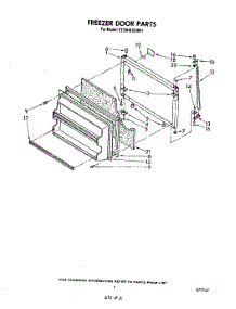 06 - Freezer Door parts for Whirlpool Refrigerator ET18HKXSW01 from AppliancePartsPros.com
