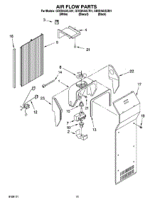 09 - Air Flow Parts parts for Whirlpool Refrigerator GD5SHAXLQ01 from AppliancePartsPros.com
