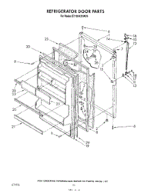08 - Refrigerator Door , Lit / Optional parts for Whirlpool Refrigerator ET18HKXSW05 from AppliancePartsPros.com